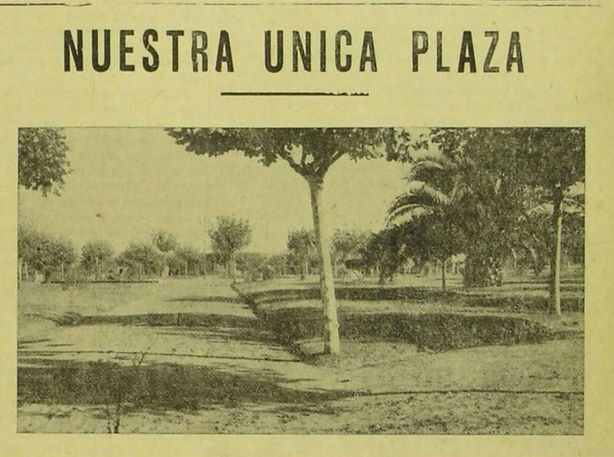 Vista de la Plaza Autonomía (ex Castelli) en 1938 (Colección El Fomento)